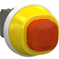 Schneider Electric Zrt. XB5AS84W3B5 Harmony komplett műanyag világító vészleállító gomb, d22, fehér/piros, 24VAC/DC, 1NO+1NC Schneider