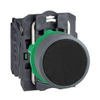Schneider Electric Zrt. Schneider Electric Harmony XB5 - XB5AA21C0 - komplett műanyag nyomógomb, Ø22, visszatérő, 1NO, fekete, szürke körgyűrű