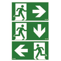 Eaton Electric Gmbh Eaton safelite, 20m, piktogram matrica készlet, unten/re/li, -sl23a