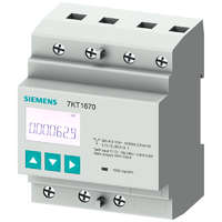 Siemens Siemens 7KT1670 fogyasztásmérő, 3F, 80A (direkt), Cl.1, MID hitelesítés nélkül, tariffa kimenet, S0/digitális kimenet