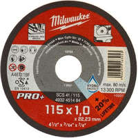 Milwaukee Electric Tool Corporation Milwaukee Vágókorong fémhez 115X1 Egyenes SC41 PRO+ 4932451484