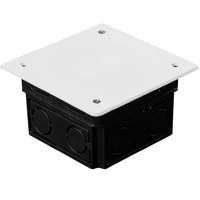 EverFlourish Hungary Kft. Perforált kötődoboz tetővel, fekete, 80x80x50mm