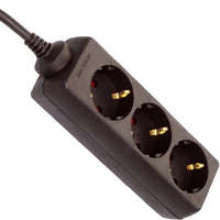 EverFlourish Hungary Kft. Asztali elosztó 3-as, 1,4m, 3x1.0, barna