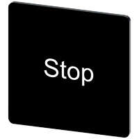 Siemens Siemens 3SU1900-0AE16-0DS0 címke 27 x 27 mm, fekete/fehér, fehér Stop felirat, bepattintható vagy felragaszt