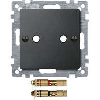 Schneider Electric Zrt. MERTEN Fedlap, high-end" hangszóró csatlakozókhoz, System-M, antracit 469314 Schneider"