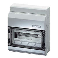 Gustav Hensel GmbH & Co. KG Hensel KV 1512 kiselosztó, 12 modulos, 1 soros, átlátszó ajtó, PE/N kapocs, IP54