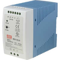 MEAN WELL ENTERPRISES CO., LTD. Mini kapcsolóüzemű tápegység, DIN sínre Vin:85-264 VAC/120-370 VDC, Vout: 24 VDC (0-4A), P:100 W Mean Well MDR-100-24