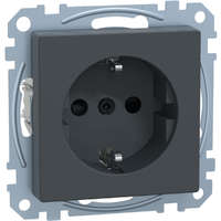 Schneider Electric Zrt. MERTEN 2P+F csatlakozóaljzat, biztonsági zsaluval, csavaros, 16A, System-M, antracit MEG2400-0414 Schneider