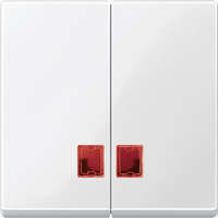 Schneider Electric Zrt. MERTEN Dupla billentyű, piros fényjelző ablakokkal, System-M, polárfehér MEG3456-0319 Schneider