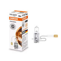 OSRAM GmbH Osram Original Line 24V H3 halogén fényszóró izzó, 24V, 70 W, OEM minőség, nagy fényerő teherautókhoz, 64156, 1 db/doboz