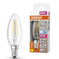 Ledvance Gmbh Osram E14 LED SStar+ gyertya 3,4W 470lm 4000K hidegfehér, szabályozható 300° víztiszta - 40W izzó helyett