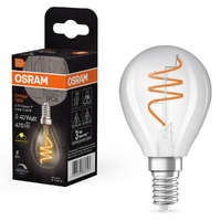 Ledvance Gmbh Osram E14 LED kisgömb, 4,6W, 470 lm, 2700 K, melegfehér, dimmelhető, áttetsző üveg-40 W izzó helyett - Vintage 1906 Classic P45