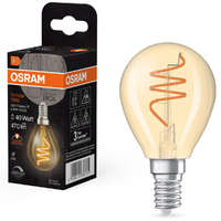 Ledvance Gmbh Osram E14 LED kisgömb, 4,9W, 470 lm, 2200 K, candlelight, dimmelhető, arany színű színű üveg-40 W izzó helyett - Vintage 1906 Classic P45 Gold