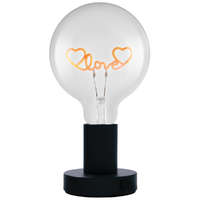 Ledvance Gmbh Ledvance 1906 Letter Table Love - Vintage asztali lámpa E27 foglalattal, neon színű LED-es "Love" felirattal, 1,2W, 1200K, fekete fém és üveg