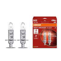 OSRAM GmbH Osram Night Breaker Silver H1 halogén fényszórólámpa, akár 100% extra fényerő, 130 méteres fénykéve, 1550 lumen, 3200 Kelvin, kiváló ár-teljesítmény arány, P14.5s, 64150NBS-2HB, 2 darab/csomag