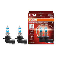 OSRAM GmbH Osram Night Breaker Laser HB4 halogén fényszóró izzó, akár 150%-kal nagyobb fényerő, közúton legálisan használható, hosszú élettartam, 9006NL-2HB, 2db/csomag