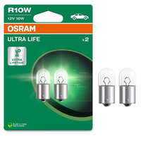 OSRAM GmbH Osram Ultra Life R10W jelzőizzó, 12V, BA15s foglalattal, kis méretű, 125 lumen fényáramú izzó, akár négyszer hosszabb élettartammal, 5008ULT-2BL, 2db/bliszter