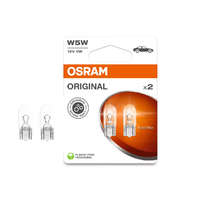 OSRAM GmbH Osram Original Line W5W jelzőizzó, 12V, 5W, 50 lumen, üvegfejes ék alakú foglalattal, hosszú élettartam, 2825-2BL 2db/bliszter