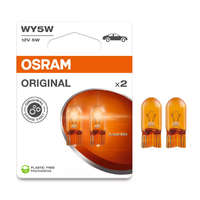 OSRAM GmbH Osram Original Line WY5W jelzőizzó, 12V, 5W, 30 lumen, borostyánsárga fényű üvegfejes ék alakú foglalattal, 2827NA-2BL 2db/bliszter
