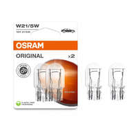 OSRAM GmbH Osram Original Line W21/5W jelzőizzó, dupla szálas kialakítás, 12V, 21/5W, üvegfejes ék alakú foglalat, 440/35 lumen fényáram, autós alkalmazásra, 7515-2BL, 2db/csomag