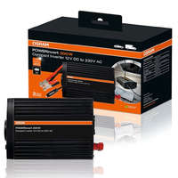OSRAM GmbH Osram Powerinvert 300W módosított szinuszhullámú autós inverter 12V DC-ről 230V AC-re, USB 2.1A töltőporttal, kompakt kialakítás, OEINVU300