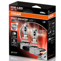 OSRAM GmbH Osram Night Breaker LED Smart H16 ködlámpa szett, extra széles fénynyaláb, 6000K hidegfehér fény, akár 6-szor hosszabb élettartam, PGJ19-3 foglalat, 64219DWNBSM-2HB, 2db/csomag