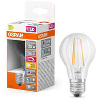 Ledvance Gmbh Osram E27 LED 2,2W, 300 lm, 2700 K, melegfehér, dimmelhető, áttetsző üveg-25 W normál izzó helyett - Superstar+ Classic A filament
