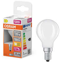 Ledvance Gmbh Osram E14 LED kisgömb, 2,2W, 300 lm, 2700 K, melegfehér, dimmelhető, opál üveg-25 W izzó helyett - Superstar+ Classic P