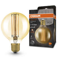 Ledvance Gmbh Osram E27 LED 5,8W, 470 lm, 2200 K, candlelight, dimmelhető, arany színű színű üveg-40 W izzó helyett - Vintage 1906 DIM Classic Globe Gold filament