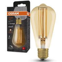Ledvance Gmbh Osram E27 LED 5,8W, 470 lm, 2200 K, candlelight, dimmelhető, arany színű színű üveg-40 W izzó helyett - Vintage 1906 DIM Classic Edison Gold filament