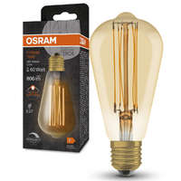 Ledvance Gmbh Osram E27 LED 8,8W, 806 lm, 2200 K, candlelight, dimmelhető, arany színű színű üveg-60 W izzó helyett - Vintage 1906 DIM Classic Edison Gold filament