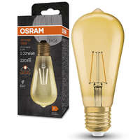 Ledvance Gmbh Osram E27 LED 2,5W, 220 lm, 2400 K, candlelight, arany színű színű üveg-20 W izzó helyett - Vintage 1906 Classic Edison Gold filament