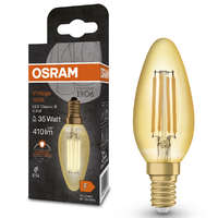 Ledvance Gmbh Osram E14 LED gyertya, 4W, 410 lm, 2400 K, candlelight, arany színű színű üveg-35 W izzó helyett - Vintage 1906 Classic BA filament