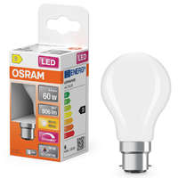 Ledvance Gmbh Osram B22d LED 5,5W, 806 lm, 2700 K, melegfehér, dimmelhető, opál üveg-60 W izzó helyett - Superstar+ Classic P