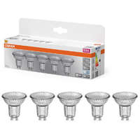 Ledvance Gmbh Osram GU10 LED 3,7W, 350 lm, 4000 K, hidegfehér, áttetsző üveg-50 W izzó helyett, 5 darabos - Star Spot PAR16