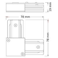 Ledvance Gmbh Ledvance Connector 1-phase tracking system L Type – Egyfázisú sínrendszer L alakú csatlakozó elem beltéri világításhoz, alumínium/műanyag kivitel, fehér