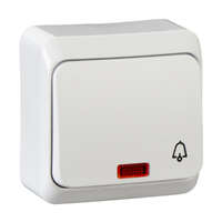 Schneider Electric Zrt. Schneider Electric Prima (IP 20) - WDE001015 -Egypólusú nyomó csengőjellel, jelzőfényes 10A, fehér