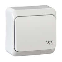 Schneider Electric Zrt. Schneider Prima N101 L egypólusú nyomó, lámpajellel, 10A, IP20 fehér WDE001013