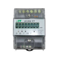 F&F Mérőóra 3f F& F LE-02d direkt fogyasztásmérő, DIN sínre, 4mod., digitális, 63A MID hiteles