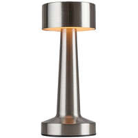 Rábalux Zrt. Hordozható asztali LED lámpa ezüst színben, 21 cm - Senan Rábalux 74208, érintőkapcsolós, tölthető, 1200mAh, 3000-4000-6000 K, 40 lm, 2,7 W, 5 V