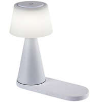 Rábalux Zrt. Szabályozható asztali LED lámpa telefontöltő funkcióval 26 cm - Zavier Rábalux 74214, érintőkapcsoló, Qi vezeték nélküli töltés, USB C-vel tölthető, de akkumulátorról működik, 3000-4000-5000 K, 220 lm, 5 W, 5 V