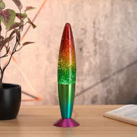 Rábalux Zrt. Glitteres lávalámpa szivárvány árnyalatban, 34 cm - Glitter Rábalux 76008