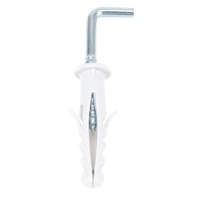 Tracon Budapest Kft. Peremes tipli + kampó szerelvény, acél, szürke 6×30mm T6K Tracon