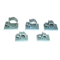 Tracon Budapest Kft. Kábel- és csőrögzítő, nyitható, öntapadós, világosszürke d=7-8mm, PA6.6 TKCR-0708 Tracon