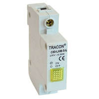 Tracon Budapest Kft. Sorolható ledes jelzőlámpa, sárga 230V, 0,6 W C60-LAM-S-L Tracon