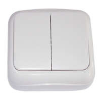 Tracon Budapest Kft. Tracon falon kívüli 1-áramkörös kapcsoló (tapétakapcsoló) 10AX/250V, IP20, 2 darabos (105) TTK-06