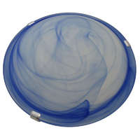 Tracon Budapest Kft. Üveg mennyezeti UFO lámpatest, kék E27, max.1×60W, D=300 mm Tracon UFO-1-K