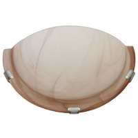 Tracon Budapest Kft. Üveg oldalfali fél UFO lámpatest, bézs E27, max.1×60W, D=300 mm UFO-F-B Tracon