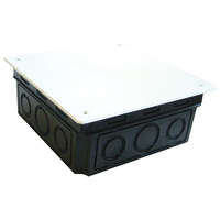 Tracon Budapest Kft. Perforált kötődoboz süllyesztett 100x100x52mm, fekete IP44 D100X100 Tracon