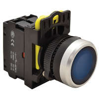 Tracon Budapest Kft. Világító nyomógomb, kék,1×NO, 5A, IP65, LED NYG3-LB Tracon